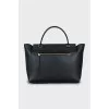 Satchel bag with gold hardware