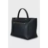 Satchel bag with gold hardware
