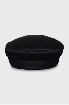 Satin cap with rhinestones