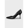 Leather stiletto pumps