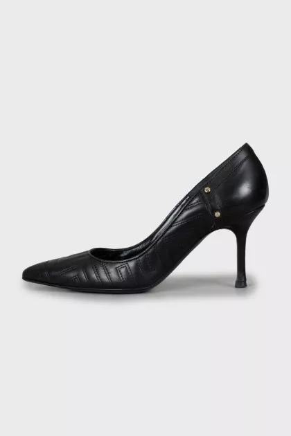 Leather stiletto pumps