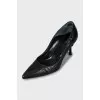 Leather stiletto pumps