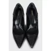 Leather stiletto pumps