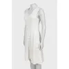 White knitted sleeveless dress