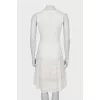 White knitted sleeveless dress