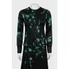 Silk suit in floral print