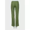 Green trousers with a mid-rise