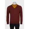 Men's jumper with contrast collar
