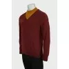 Men's jumper with contrast collar