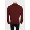 Men's jumper with contrast collar
