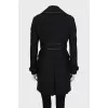 Double-breasted coat with patch pockets