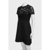 Black dress with lace top