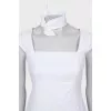 White dress with relief pattern