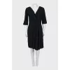 Black V-neck dress