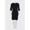 Black V-neck dress