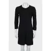 Wool dress with relief pattern