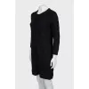 Wool dress with relief pattern
