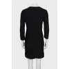 Wool dress with relief pattern