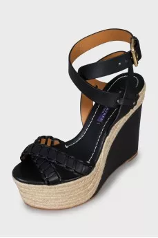 Wedge Sandals with Braiding