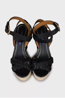 Wedge Sandals with Braiding