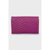 Quilted clutch with gold chain