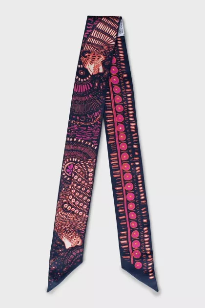 Silk twilly with print