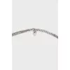 Silver necklace with artificial pearls