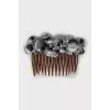 Silver hair comb