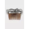 Silver hair comb