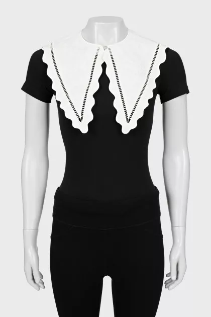Collar decorated with embroidery