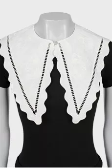 Collar decorated with embroidery