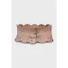 Leather belt with perforation