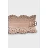 Leather belt with perforation