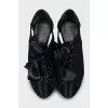 Fabric ankle boots with a pattern