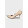 Beige shoes with tag