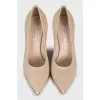 Beige shoes with tag