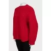 Fitted sweater with tag