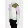 Long pile sweater with print