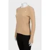 Textured sweater made of wool and cashmere