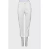 White linen and cotton trousers