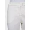 White linen and cotton trousers