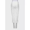 White linen and cotton trousers