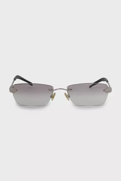 Silver glasses with diopters