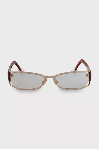 Glasses with diopters decorated with rhinestones