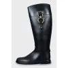 Rubber boots with gold decor