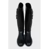 Rubber boots with gold decor
