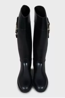 Rubber boots with gold decor