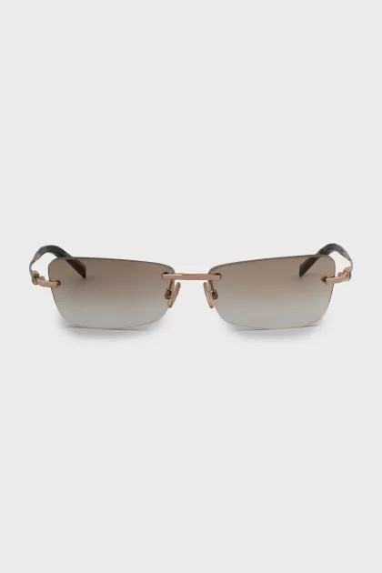 Golden sunglasses with diopters