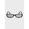 Black rectangular prescription glasses