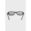Black rectangular prescription glasses
